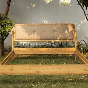 Rectangle aruna bed natural teak wood modern (4)